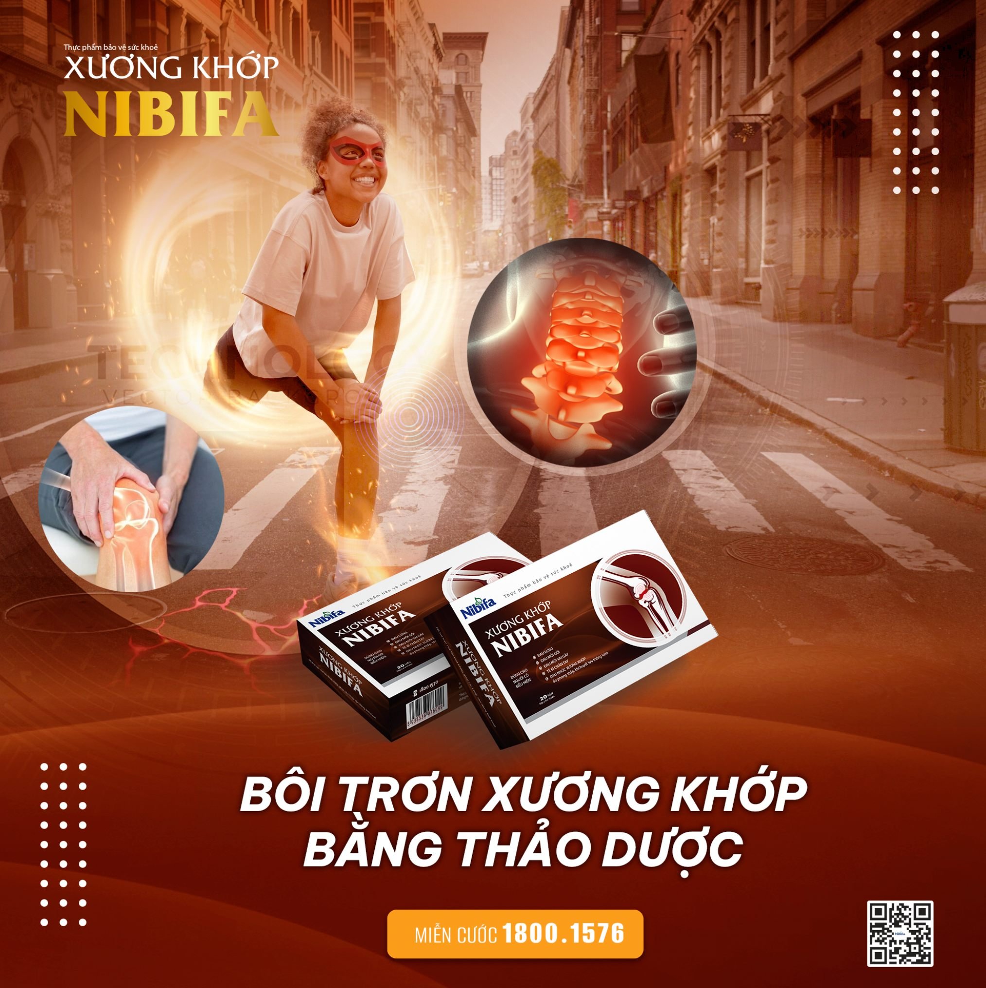 Nibifa - bôi trơn xương khớp với thảo dược